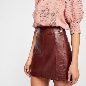FREE PEOPLE NEW WITH TAGS VEGAN LEATHER MINISKIRT